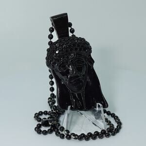 AG x Black Scale Black Jesus Piece Pendant Necklace